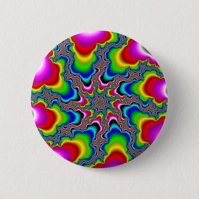 Psykedelica - Fractal 6 Cm Round Badge (Front)