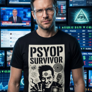 Psyop Survivor Iraq Iran WMD Propaganda Fake News T-Shirt