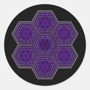 Psytrance Festival Wear Yoga Meditation Goa Trance Classic Round Sticker