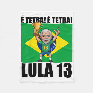 Pt 13 Lula Jogador President Of Brazil Copa Futebo Fleece Blanket