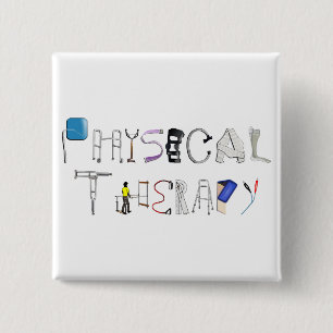 PT at Work 15 Cm Square Badge