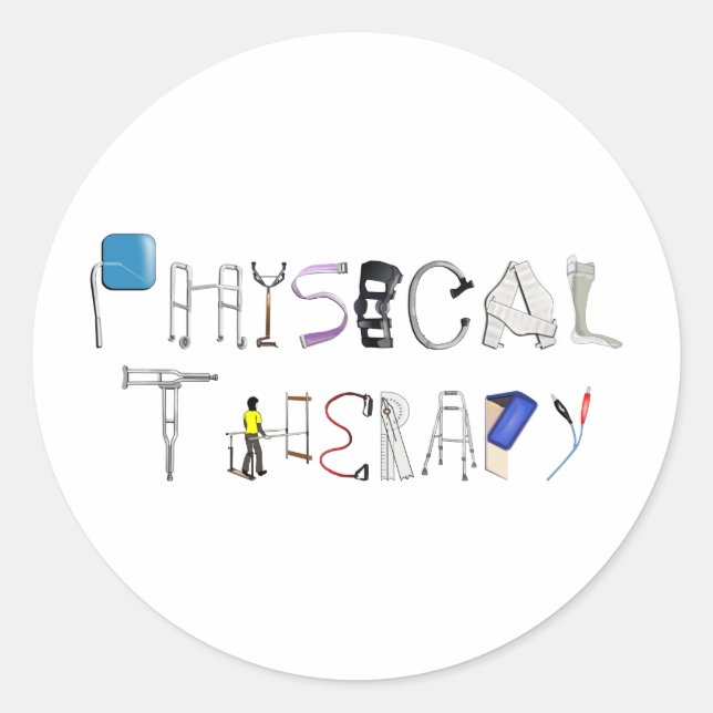 PT at Work Classic Round Sticker (Front)