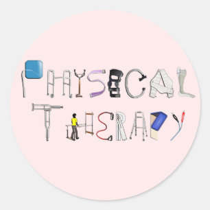 PT at Work Classic Round Sticker