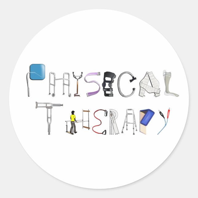 PT at Work Classic Round Sticker (Front)