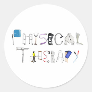 PT at Work Classic Round Sticker