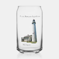 Pt Aux Barques Lighthouse can glass