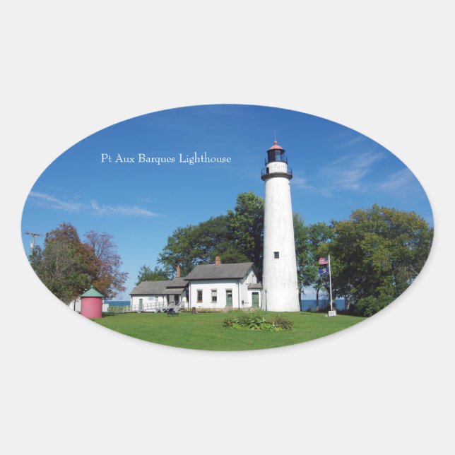 Pt Aux Barques Lighthouse sticker (Front)