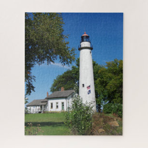 Pt Aux Barques Lighthouse tall jigsaw puzzle