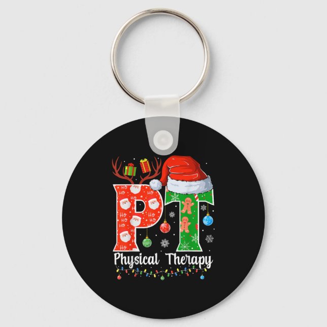 Pt Christmas Physical Therapy Christmas Pt Xmas  Key Ring (Front)
