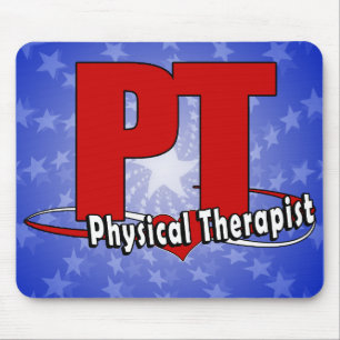 PT LOGO BIG RED Physical Therapist Mouse Pad