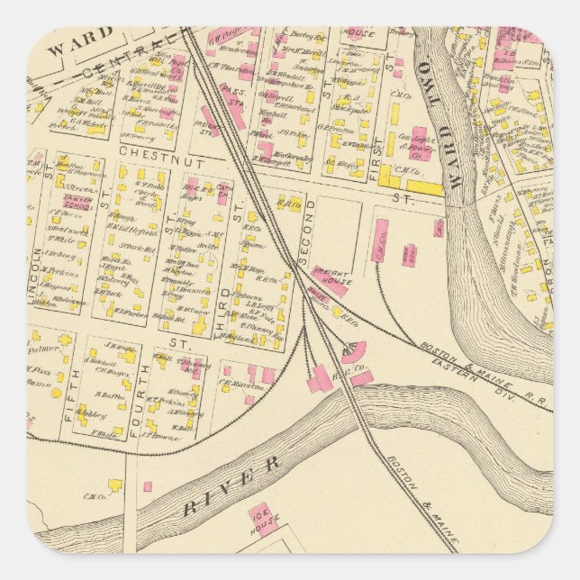 Pt of Dover Ward 2-3 Square Sticker (Front)
