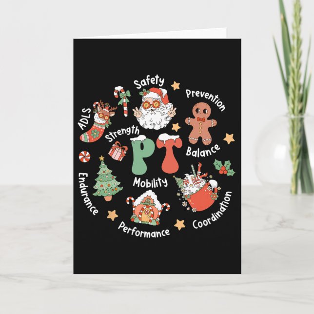 Pt Physical Therapy Santa Squad Christmas Physical Card (Front)
