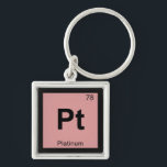 Pt - Platinum Chemistry Periodic Table Symbol Key Ring<br><div class="desc">Pt is for Platinum 

 Support the science of chemistry while making others laugh with this line of products that take the chemical symbol from the periodic table that you're used to and give them another meaning altogether.</div>
