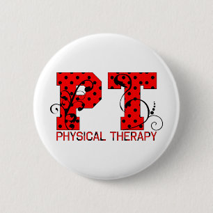 pt red black polka dots 6 cm round badge