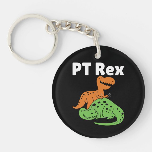 PT Rex Cute Physical Therapy Therapist Key Ring (Front)