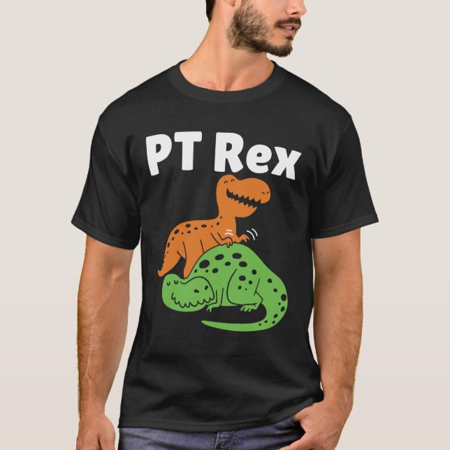 PT Rex Cute Physical Therapy Therapist T-Shirt (Front)