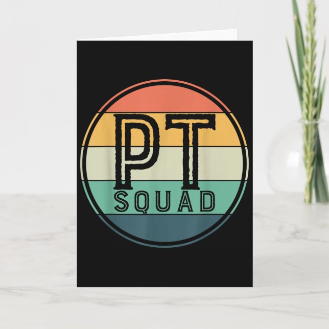 Pt Squad Retro Physical Therapy  Card (Front)