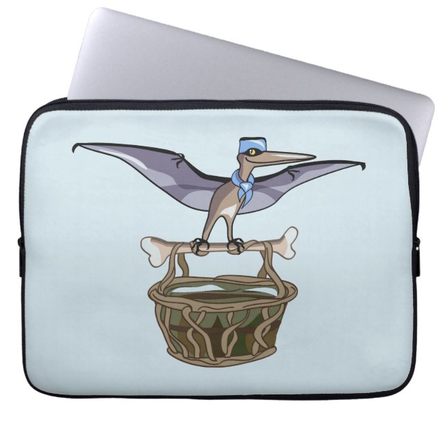 Pteranodon Carrying A Basket Laptop Sleeve (Front)