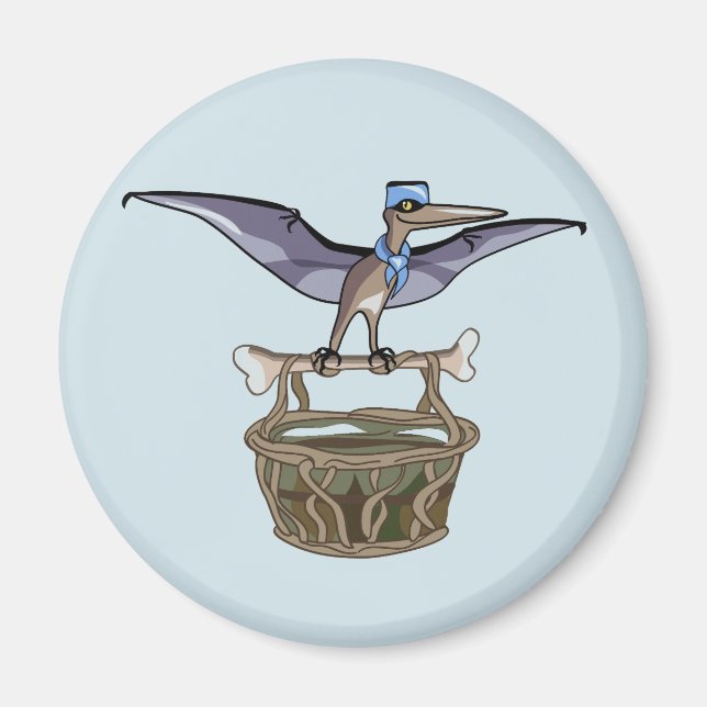 Pteranodon Carrying A Basket Magnet (Front)