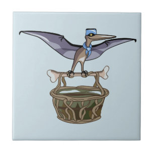 Pteranodon Carrying A Basket Tile