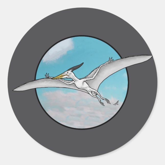 Pteranodon Classic Round Sticker (Front)
