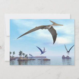 Pteranodon dinosaurs flying - 3D render