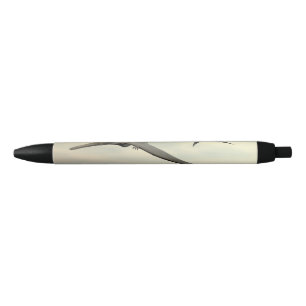 Pteranodon dinosaurs flying - 3D render Black Ink Pen