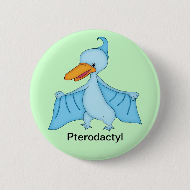 Pterodactyl Dinosaur 6 Cm Round Badge (Front)