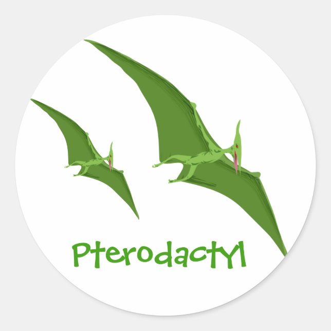 Pterodactyl dinosaur sticker (Front)