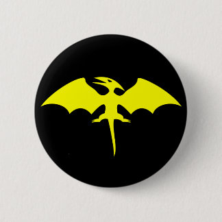 Pterodactyl Dinosaur Superhero Logo 6 Cm Round Badge
