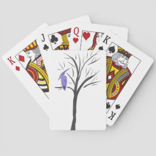 Pterodactyl In A Tree Playing Cards