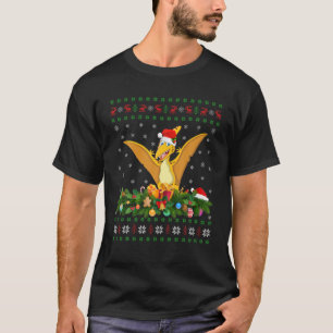 Pterodactyl Lover Xmas Santa Hat Ugly Pterodactyl T-Shirt