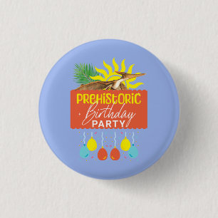 Pterodactyl Prehistoric Birthday Party 3 Cm Round Badge