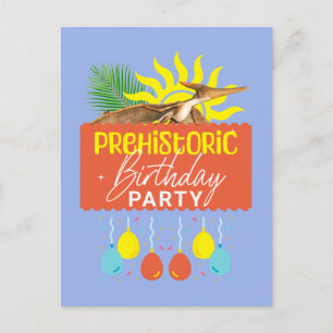 Pterodactyl Prehistoric Birthday Party Postcard