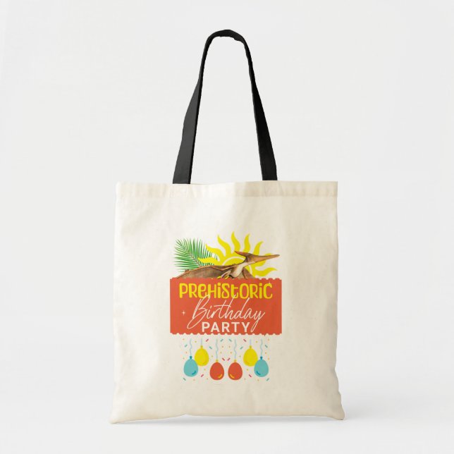 Pterodactyl Prehistoric Birthday Party Tote Bag (Front)