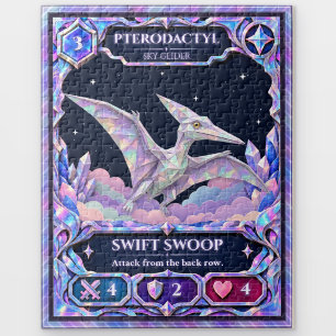 Pterodactyl, Rainbow Foil Art Jigsaw Puzzle