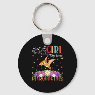 Pterodactyls Dinosaur Bird Just A Girl Who Love Pt Key Ring