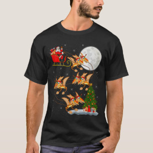 Pterodactyls Dinosaur Bird Santa Sleigh Flying Chr T-Shirt