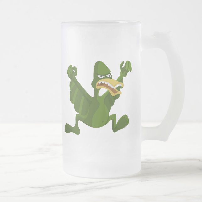 Pteroductyl Frosted Glass Beer Mug (Right)