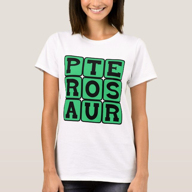 Pterosaur, Flying Dinosaur T-Shirt (Front)