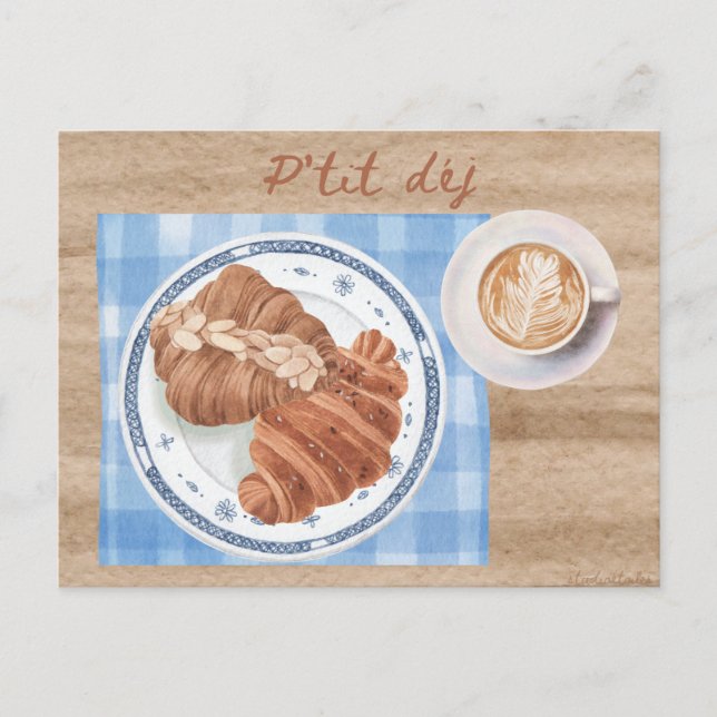P'tit déj - French Breakfast Postcard (Front)