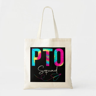 PTO Squad Tie Dye Back To School Appreciation Firs Tote Bag
