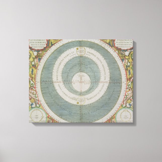 Ptolemaic System, from 'The Celestial Atlas, or Th Canvas Print (Front)