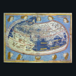 Ptolemaic World Map Poster<br><div class="desc">1482 map,  showing a Ptolemaic interpretation of the world.</div>