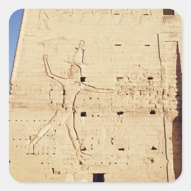 Ptolemy XII  smiting his enemies Square Sticker (Front)