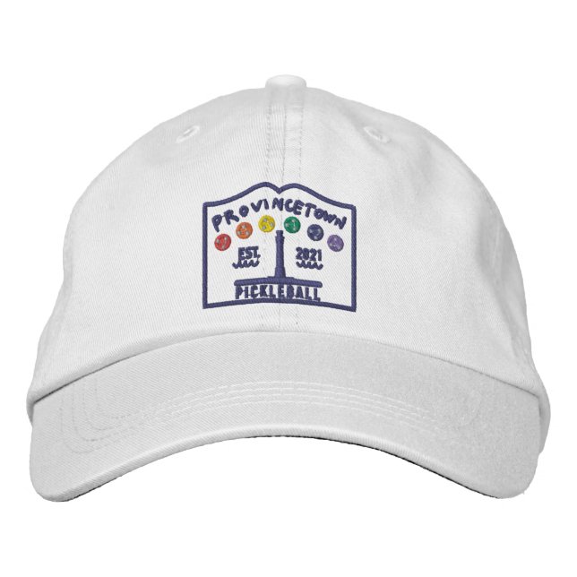 Ptown Pickleball EMBROIDERED light colour cap (Front)