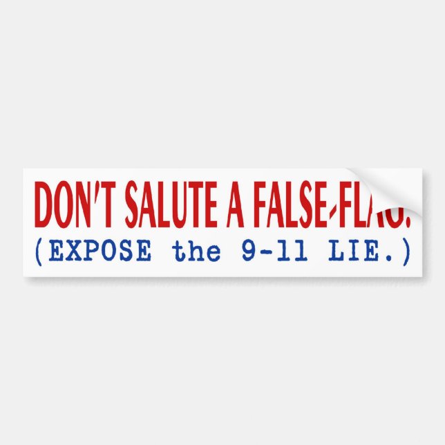 PTP's "False-Flag" Bumper Sticker - Style A (Front)