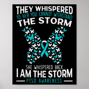 Ptsd Awareness Butterfly Posttraumatic Stress Diso Poster