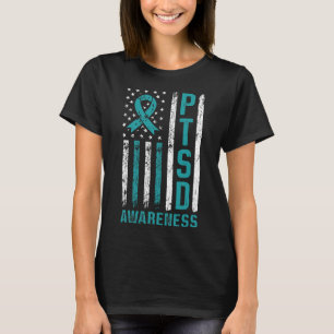 Ptsd Awareness Flag Post Traumatic Stress Disorder T-Shirt