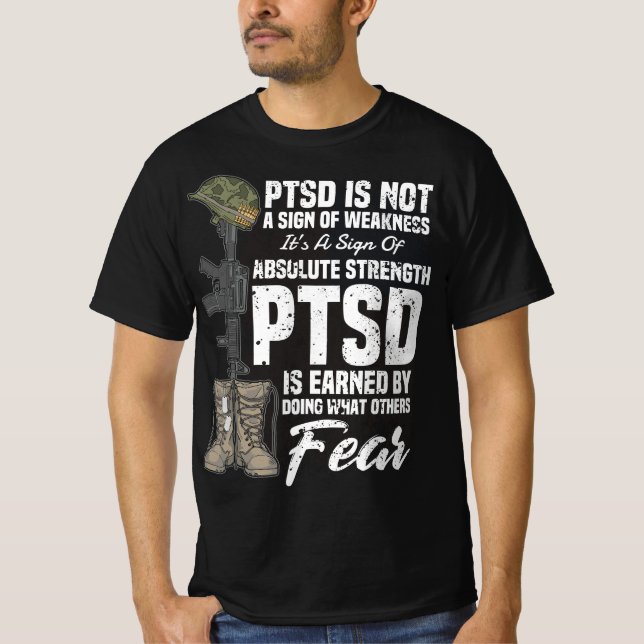 PTSD Awareness Gifts Mental Wounds Seek Post Traum T-Shirt (Front)